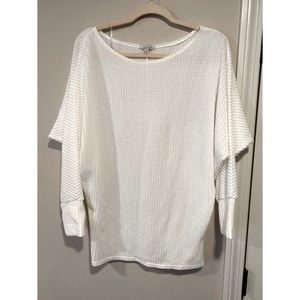 White Dolman Top